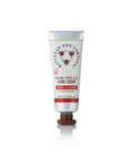 Hand cream tube with branding on a white background