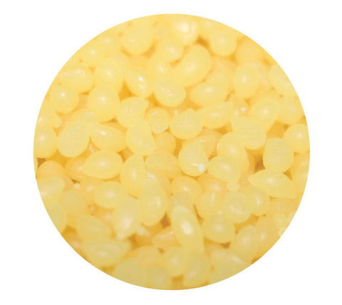 Yellow beeswax pearls