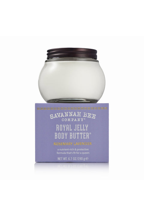 Savannah Bee Company Royal Jelly Body Butter with packaging on a white background